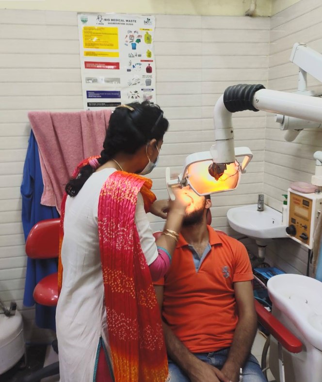 Routine dental check-up at Sree Dental Care Clinic, Munirka